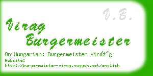 virag burgermeister business card